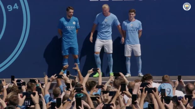 Haaland, Alvarez and Moreno all unveiled at the Etihad